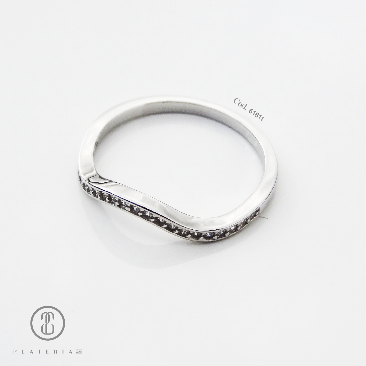 ANILLO RODINADO PLATA.925