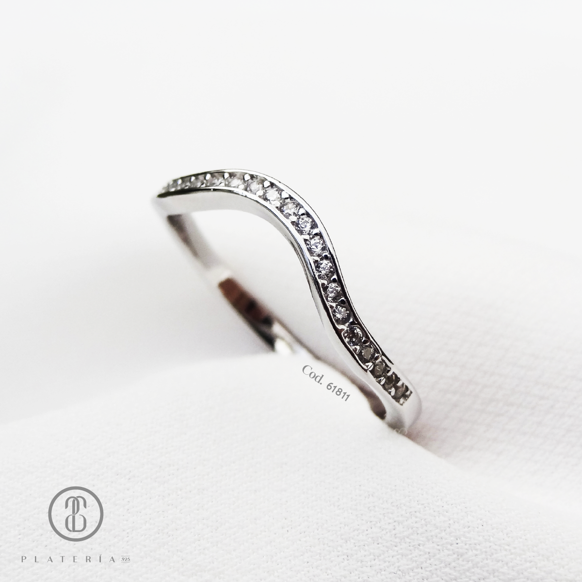 ANILLO RODINADO PLATA.925