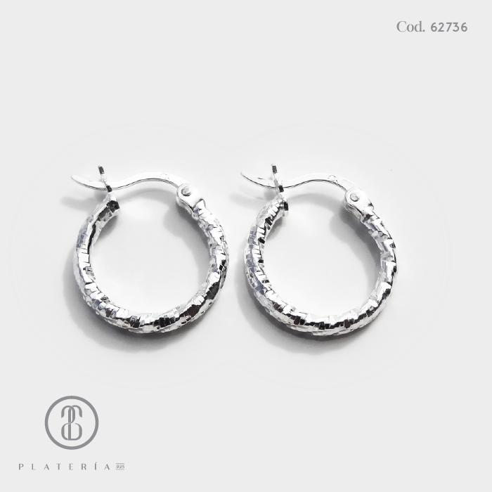 ARGOLLA MELCOCHA DIAMANTADA PLATA.925