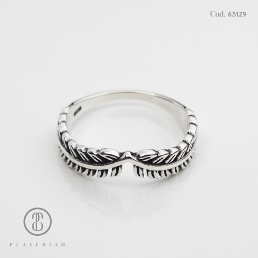ANILLO HOJITA PLATA.925