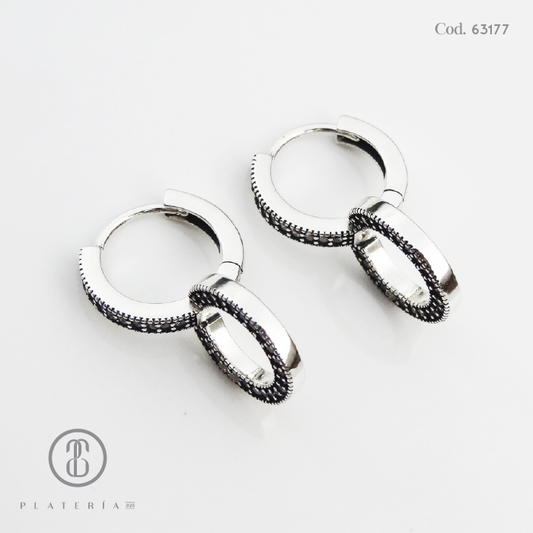 HUGGIE RODINADO CIRCULOS PLATA.925
