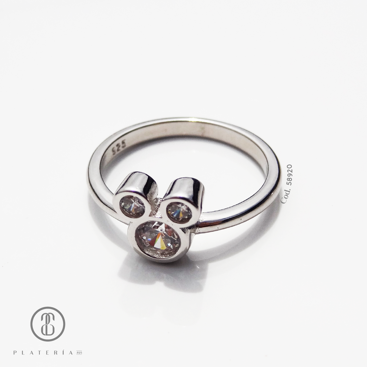 ANILLO MICKEY MOUSE PLATA.925