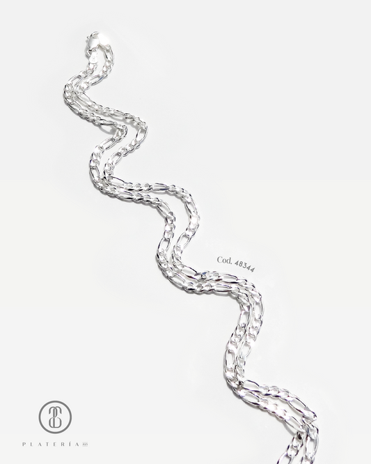 CADENA FIGARO 50CM PLATA.925