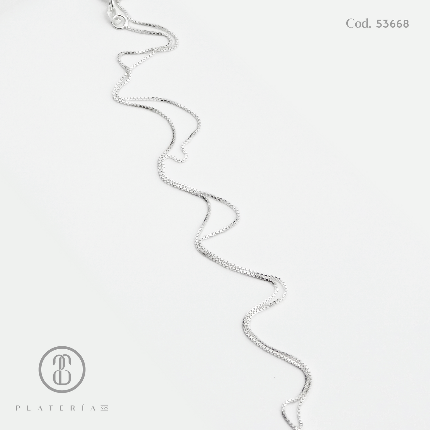 CADENA DELGADA 40CM PLATA.925