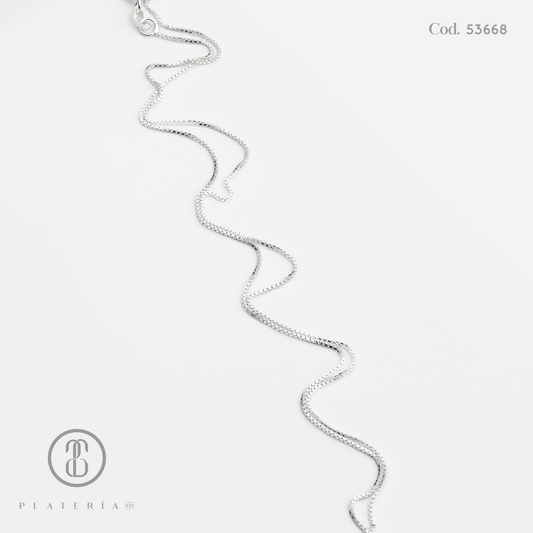 CADENA DELGADA 40CM PLATA.925
