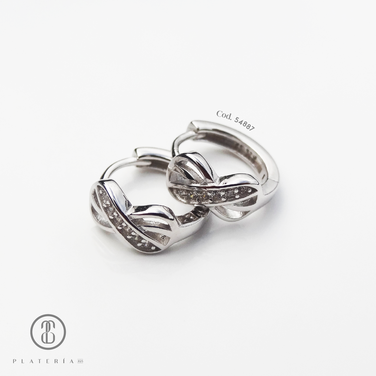 HOGGIES RODINADO INFINITO 10MM PLATA.925