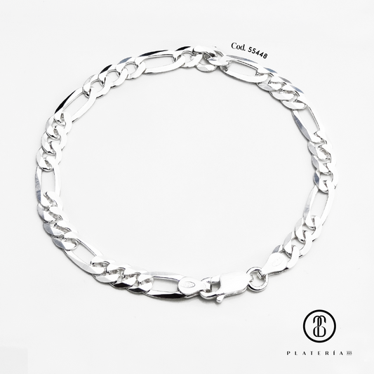 PULSERA FIGARO 21CM PLATA.925