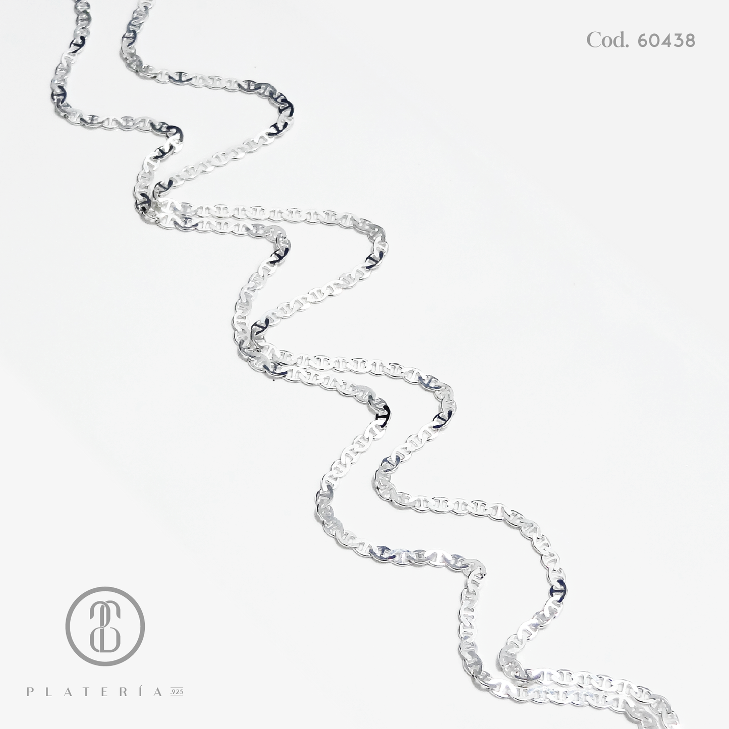 CADENA GUCCI 60CM PLATA.925