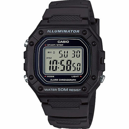 60803 RELOJ CASIO HULE NEGRO