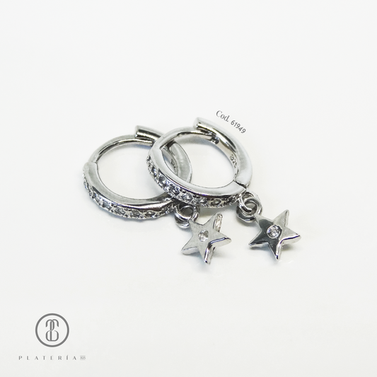 HUGGIE RODINADO ESTRELLA PLATA.925