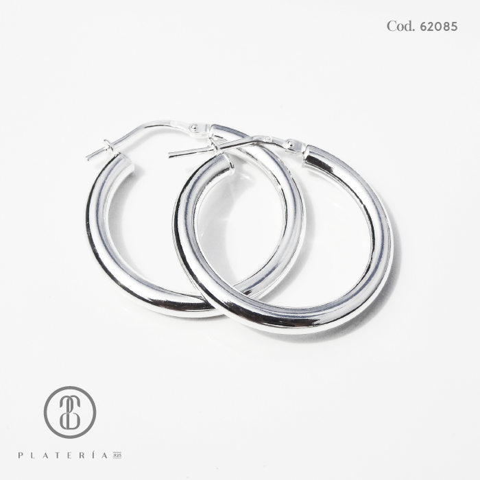 ARGOLLA LISA 25MM PLATA.925