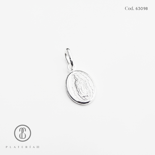 MEDALLA VIRGEN DE GUADALUPE 13MM PLATA.925