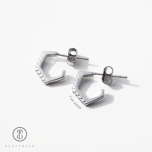 ARETE RODINADO ZIRCONES PLATA.925