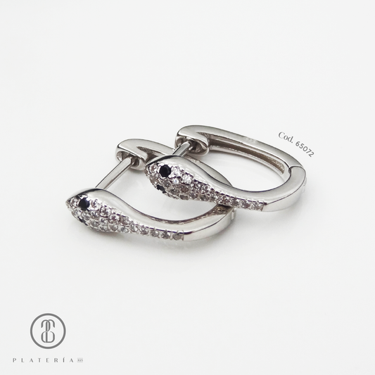 HUGGIE RODINADO SERPIENTE PLATA.925