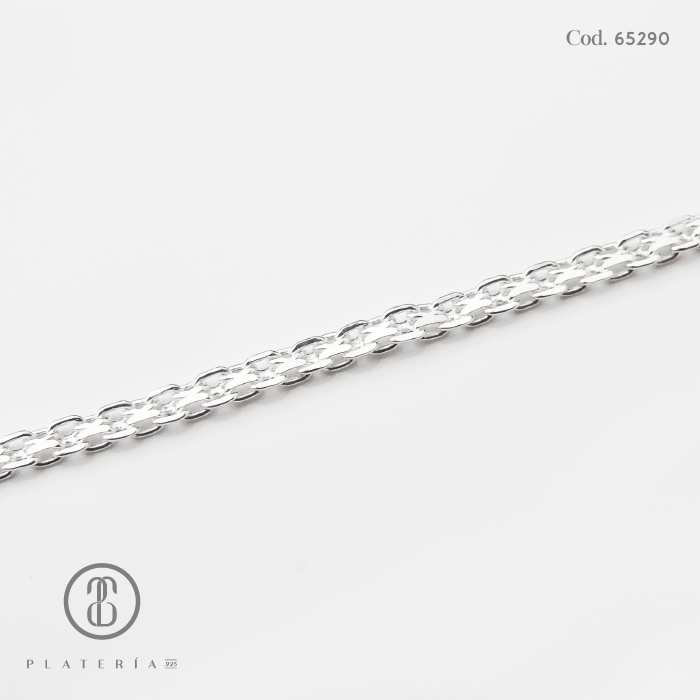 CADENA BISMARK 50CM PLATA.925