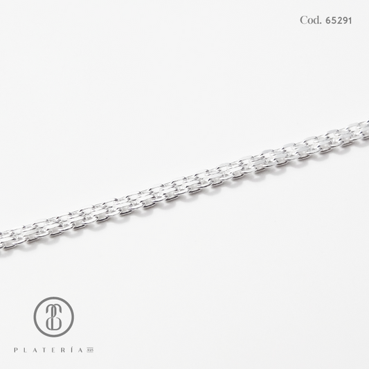 CADENA BISMARK 45CM PLATA.925
