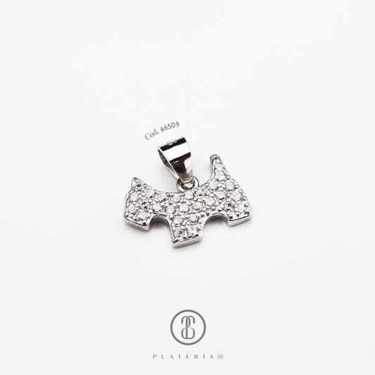 DIJE RODINADO PERRITO PLATA.925