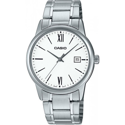 66646 RELOJ CASIO METAL PLATEADO FONDO BLANCO