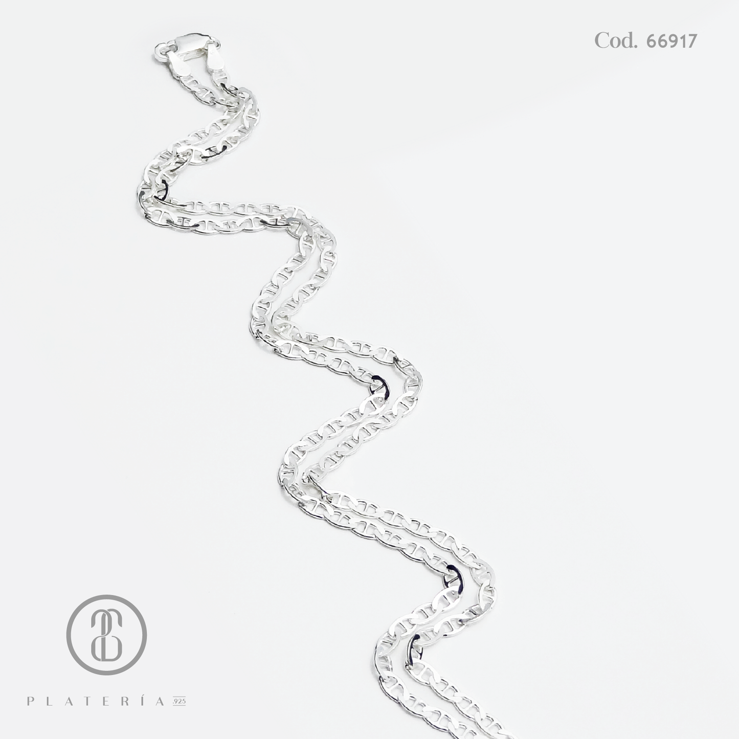 CADENA  GUCCI 55CM PLATA.925