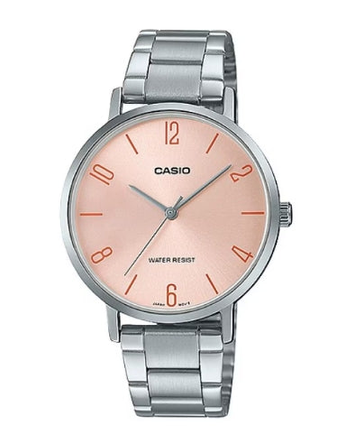 68249 RELOJ CASIO METALICO FONDO ROSA