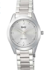 68929 RELOJ QQ METAL PLATEADO PIEDRAS