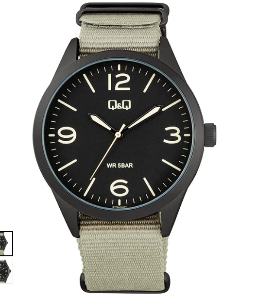 68945 RELOJ QQ BRAZALETTE TELA VERDE