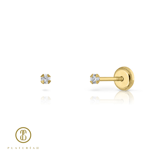 69936 ARETE CHISPA 2.5MM ORO 10K
