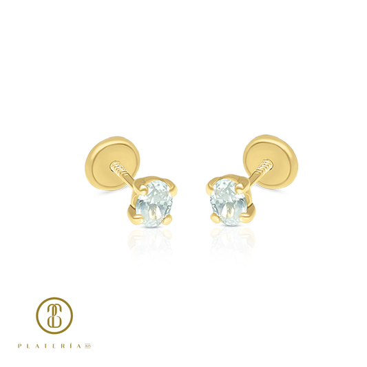 69955 ARETE ZIRCON 4MM ORO 10K