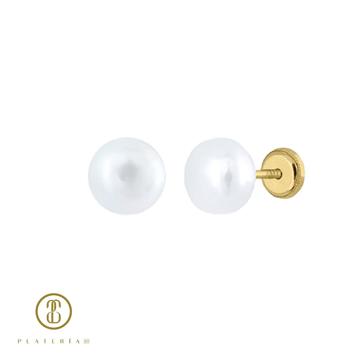 69965 ARETE PERLA CULTIVADA 6MM ORO 10K