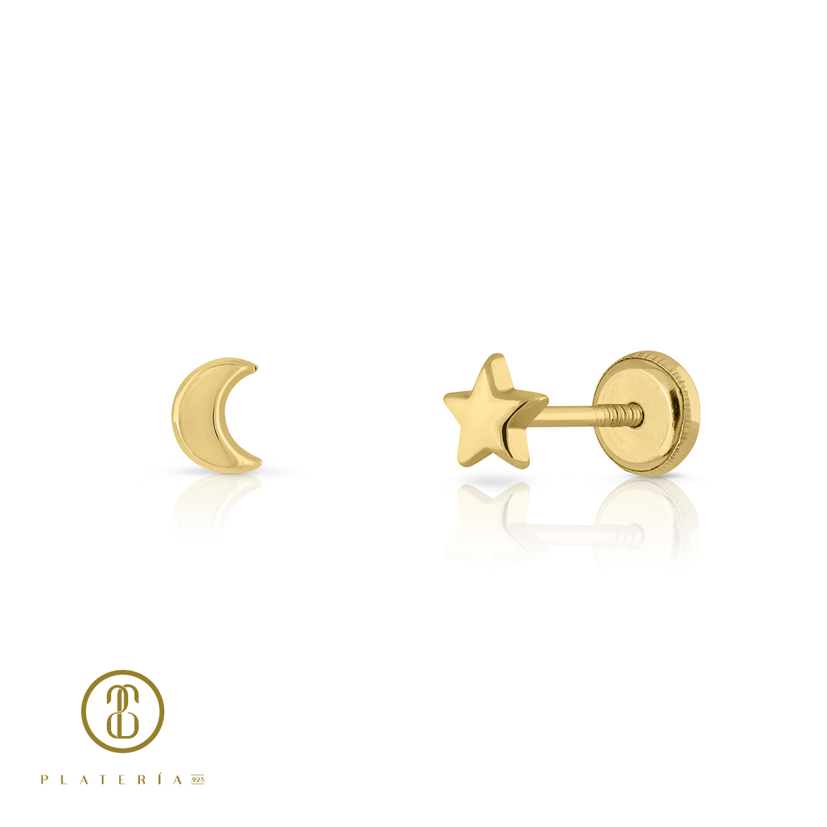 70002 ARETE MIS-MATCHED ESTRELLA Y LUNA ORO 10K