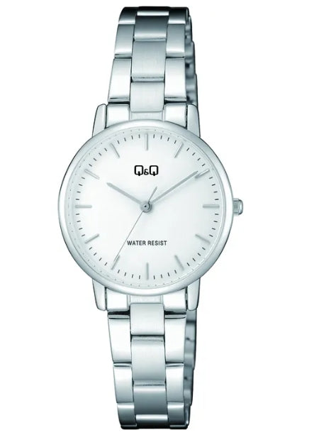 70059 RELOJ QQ METAL PLATEADO FONDO BLANCO