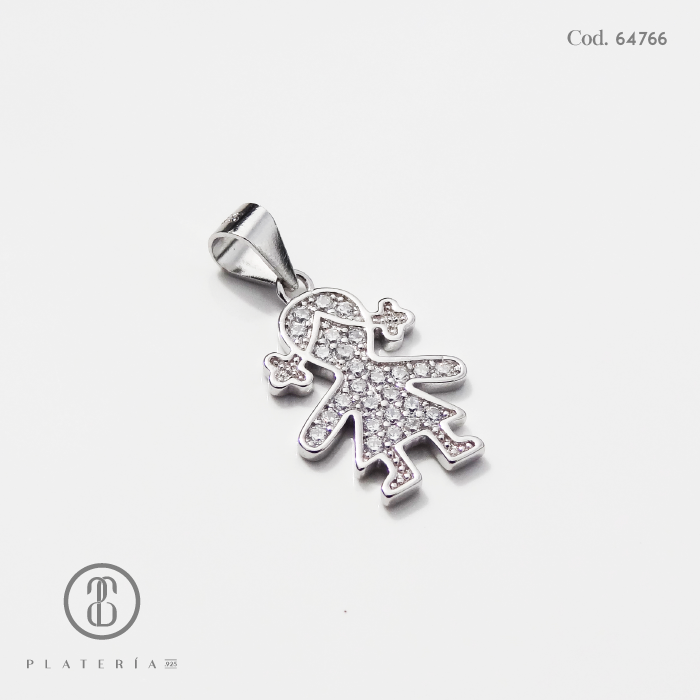 JUEGO RODINADO NIÑA PAVE PLATA.925