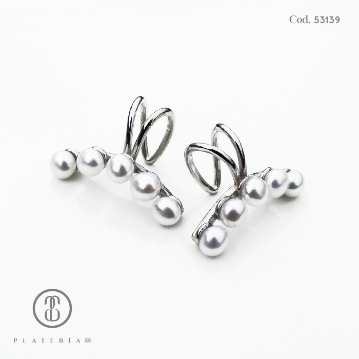 ARETE ESCALADOR PERLA CULTIVADA PLATA.925