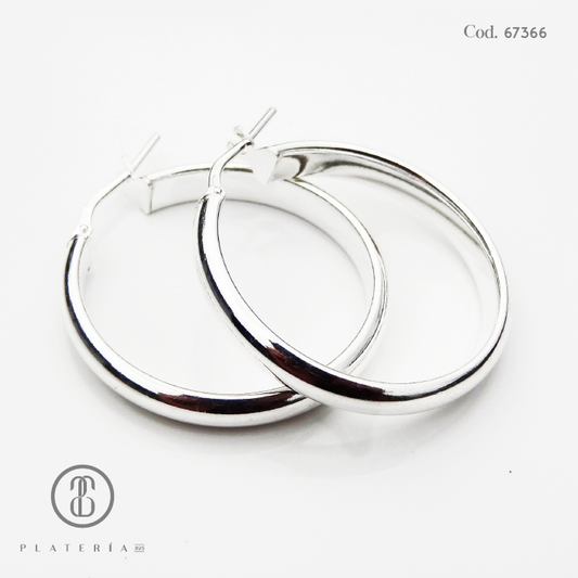 ARGOLLA LISA 30MM PLATA.925