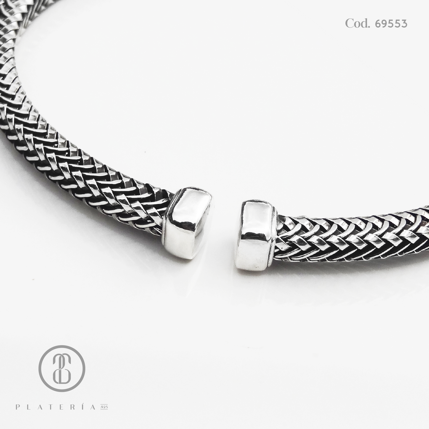 ARO ABIERTO PARA CABALLERO OXIDADO PLATA.925