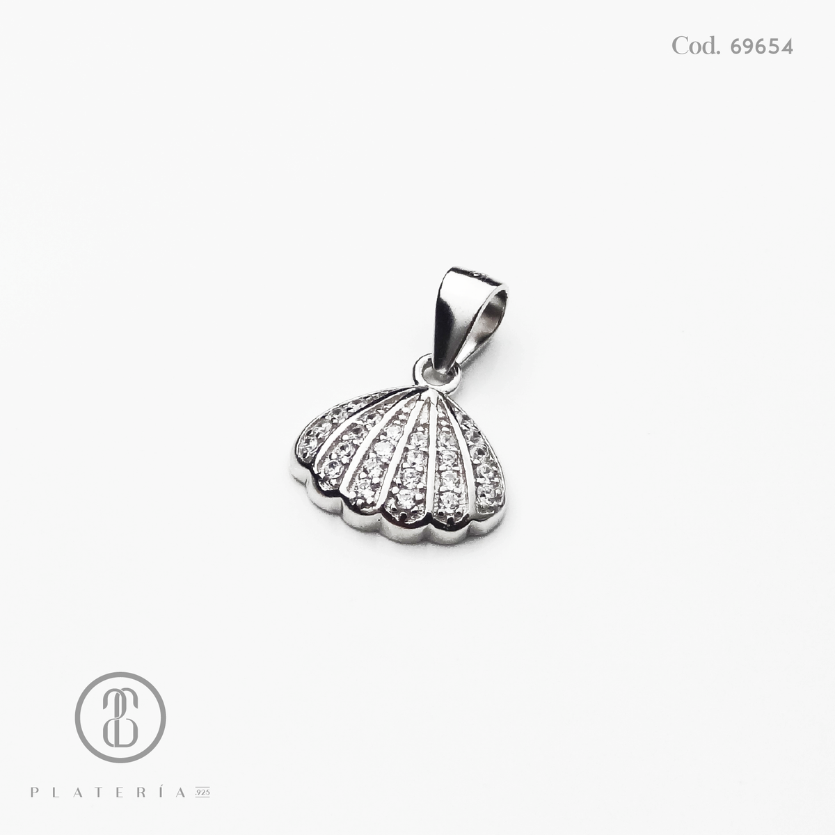 DIJE RODINADO CONCHITA PLATA.925
