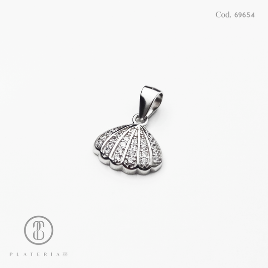 DIJE RODINADO CONCHITA PLATA.925