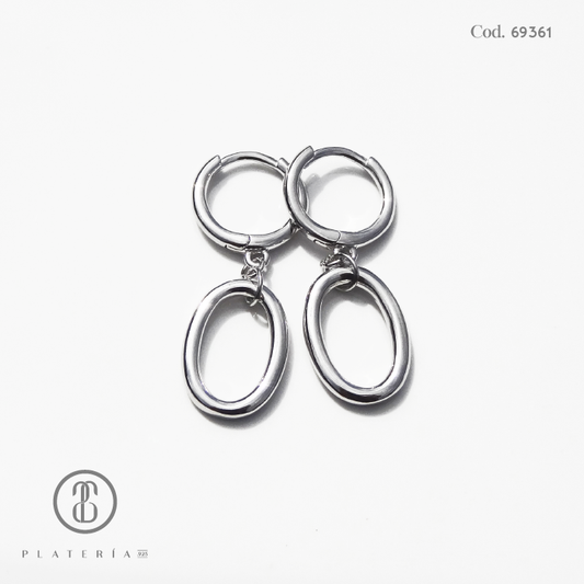 HIGGIE RODINADO CON DIJE CORAZON LISO PLATA.925
