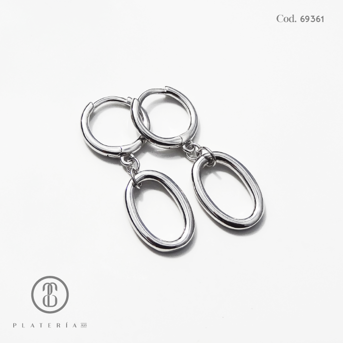 HIGGIE RODINADO CON DIJE CORAZON LISO PLATA.925