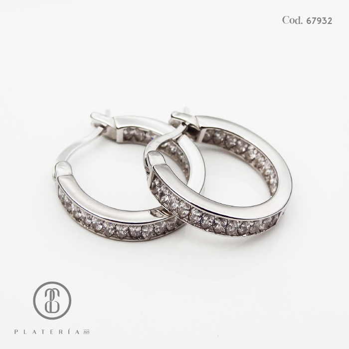 ARGOLLA RODINADA ZIRCON 20MM PLATA.925