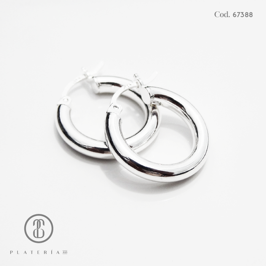 ARGOLLA LISA 18MM PLATA.925