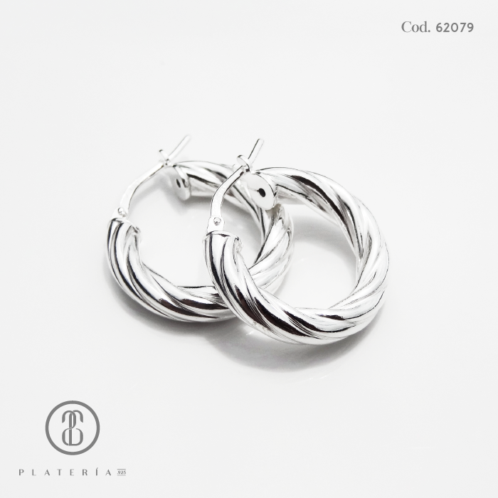 ARGOLLA MELCOCHA 20MM PLATA.925