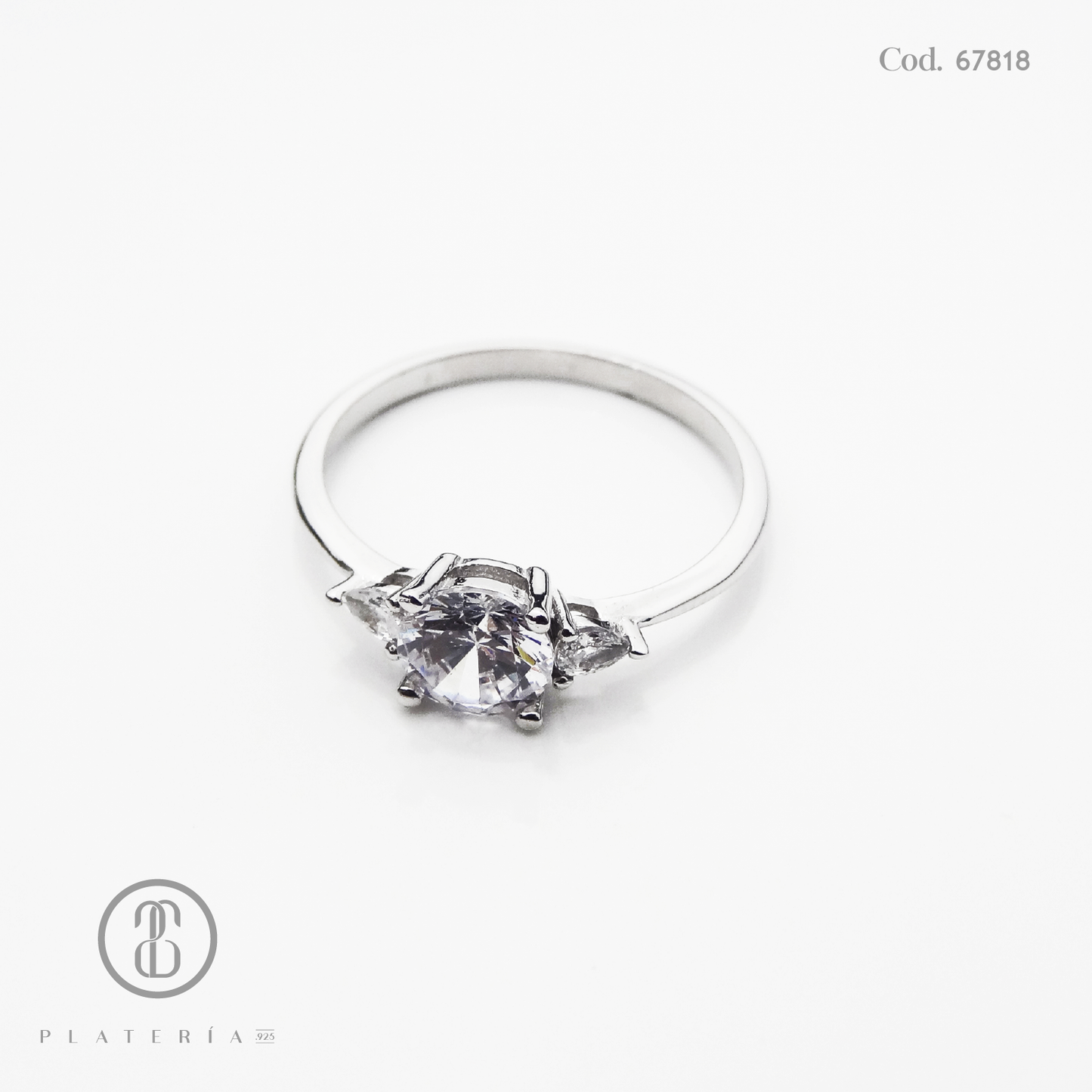 ANILLO RODINADO COMPROMISO PLATA.925