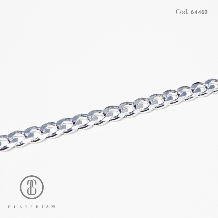 PULSERA MARTILLADA 20CM PLATA.925