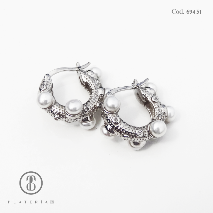 ARGOLLA RODINADA CON PERLA CULTIVADA PLATA.925