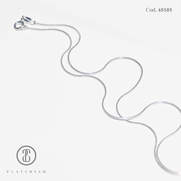 CADENA COLA RATA 50CM PLATA.925