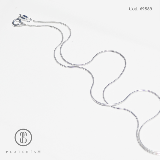CADENA COLA RATA 50CM PLATA.925