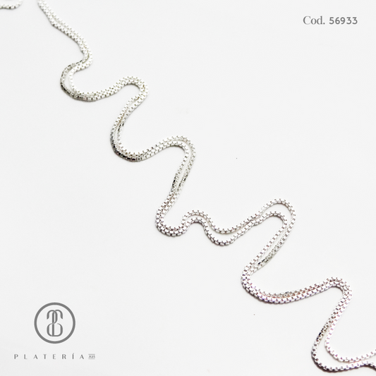 CADENA DELGADA 50CM PLATA.925