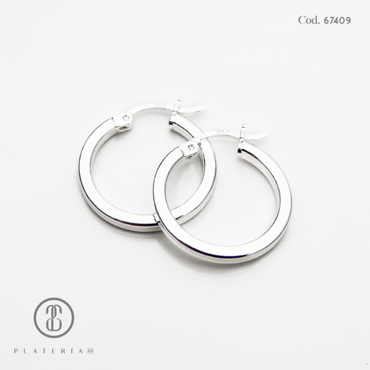 ARGOLLA LISA 18MM PLATA.925