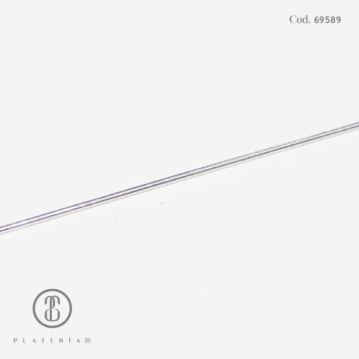 CADENA COLA RATA 50CM PLATA.925